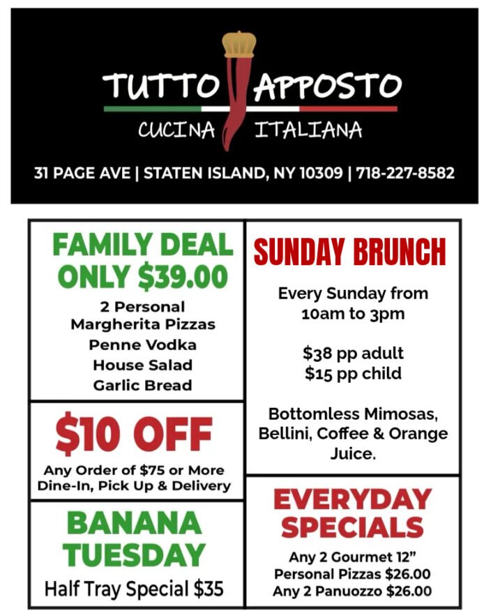 Upcoming Special Event at Tutto Apposto
